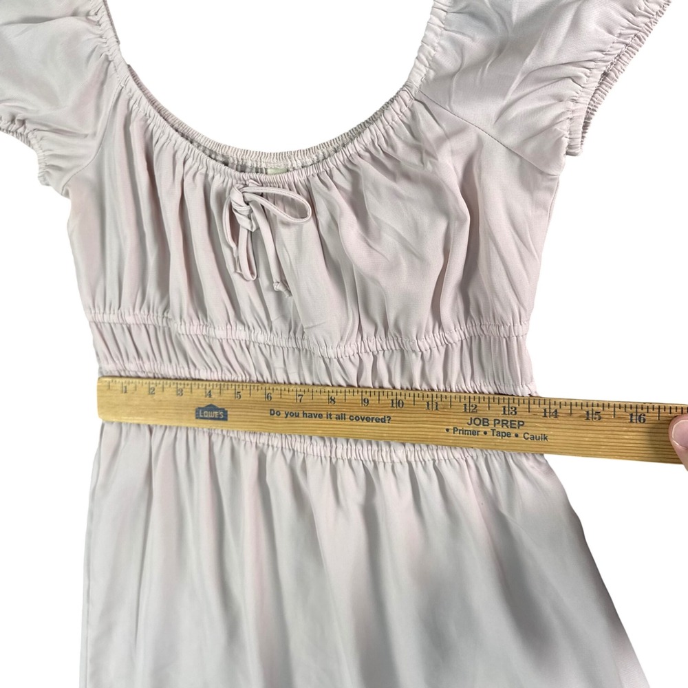 Bebop Womens‎ Pink Off Shoulder Smocked Waist Dress Romantic Cottagecore M - Picture 6 of 9